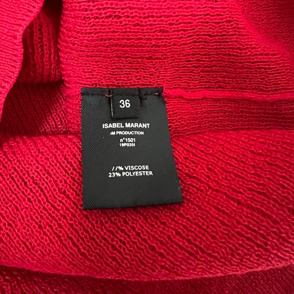 Isabel Marant Red Viscose Knit Top FR36 - Picture 9 of 11